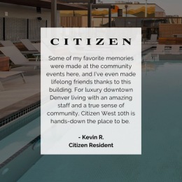 Love where you live a resident review and a pool in the background